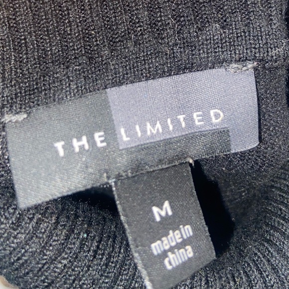 Turtleneck Sweater Colorblock The Limited Medium Longsleeve black and tan - Picture 10 of 12